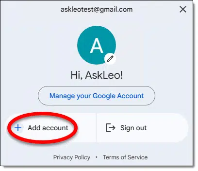 Gmail - Add account