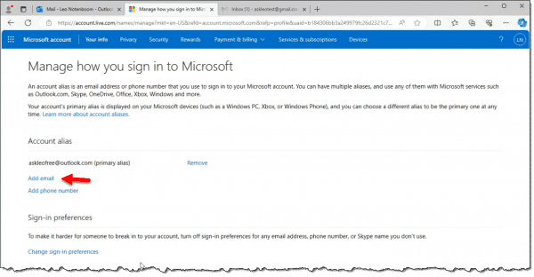 Microsoft Account: Manage Signin