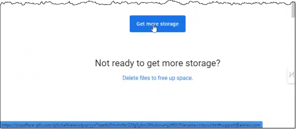The button in the spam.