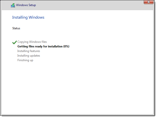 Windows 11 Setup underway