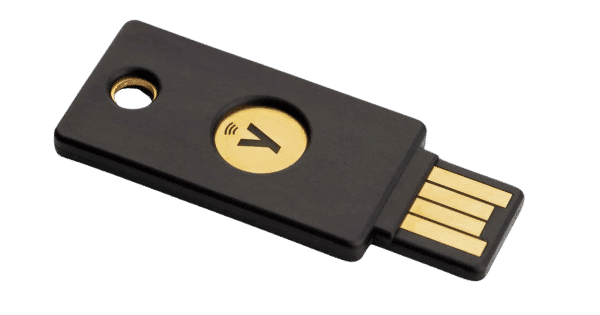 YubiKey example of a USB 2FA device.