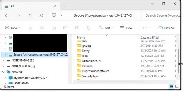Decrypted contents of my Cryptomator vault.