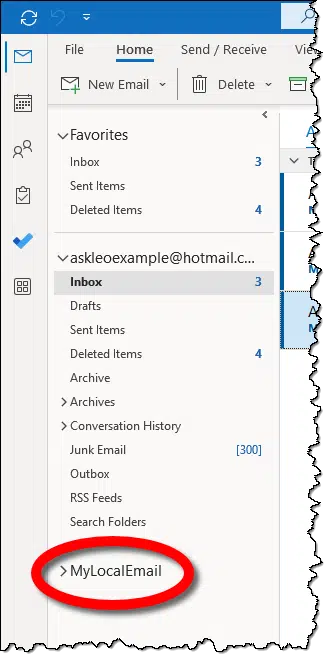 Local Folders in Navigation