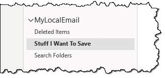 My own folder in my local PST.