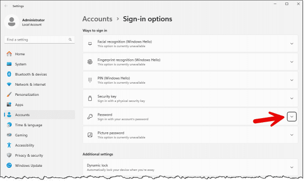 Sign-in options.