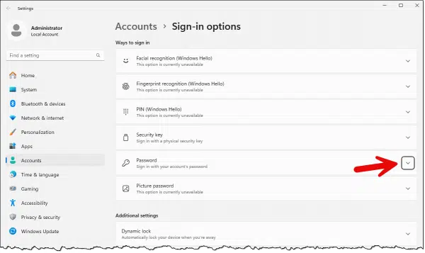 Sign-in options.