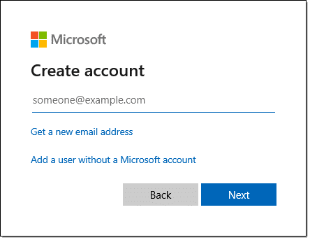 Create an Account.