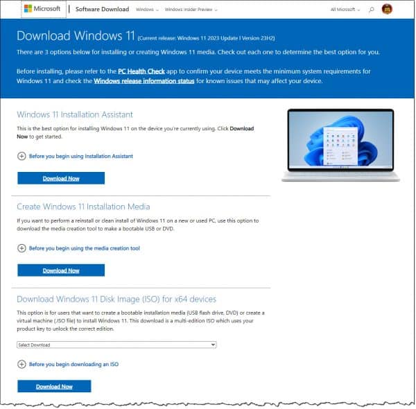 Windows 11 Download Page