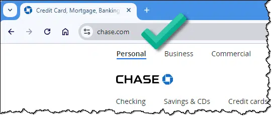 chase.com website URL
