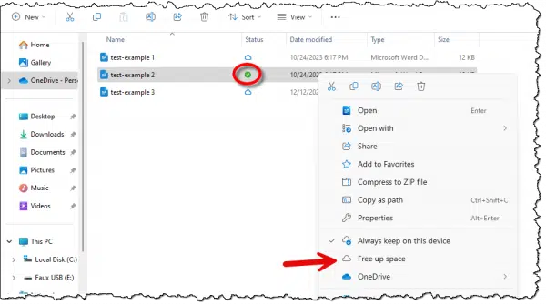 A file that is on-device.