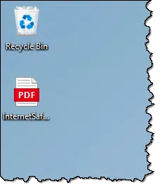 File appearing on the desktop.
