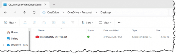 Desktop in OneDrive