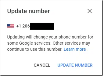 Update number.