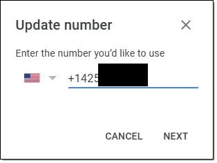 Enter the new number.