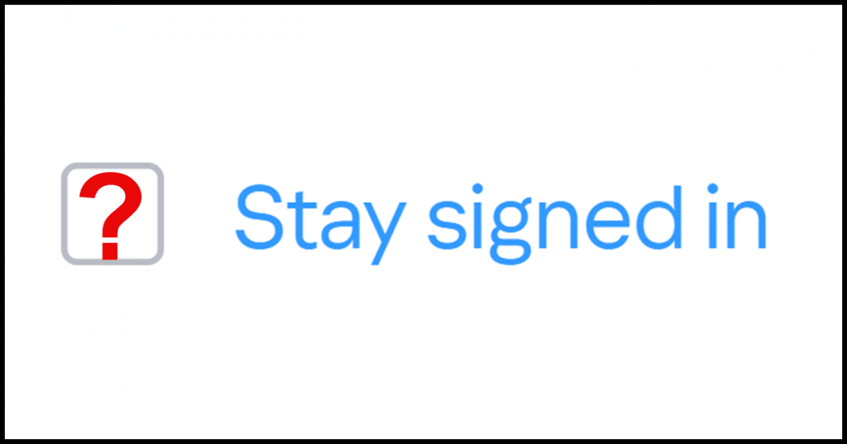 Stay signed in checkbox.