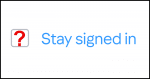 Stay signed in checkbox.