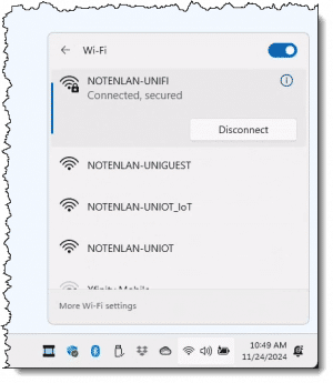 Available Wi-Fi hotspots in my home. (Image: askleo.com)