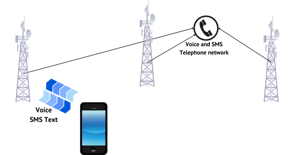 Voice and SMS Text on a mobile network.
