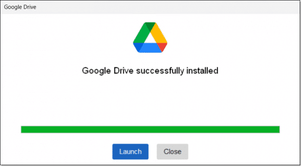 Google Drive app installed.