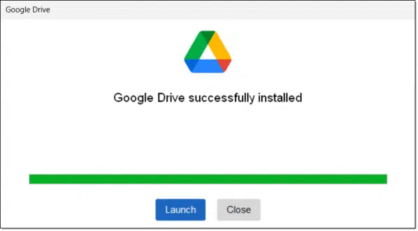Google Drive app installed.