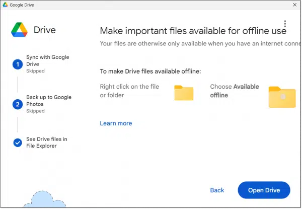 Google Drive Offline