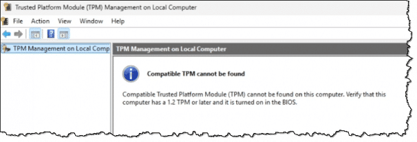 TPM Not Found
