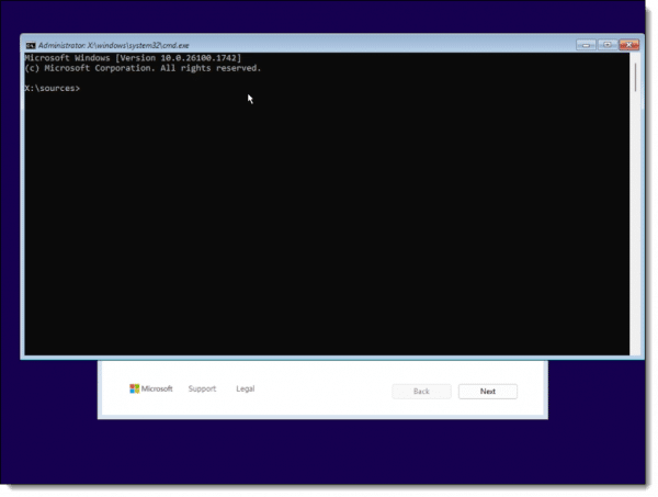 Windows 11 Setup - Command Prompt