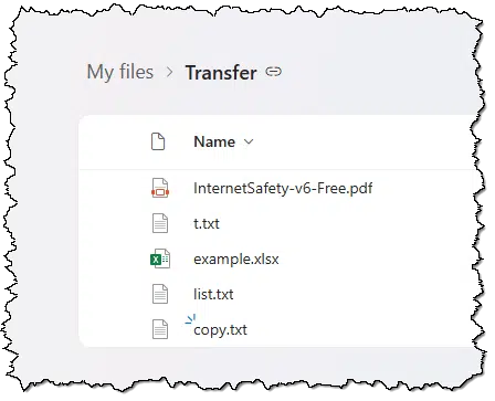 OneDrive transfer folder online.