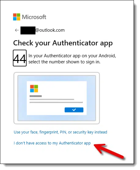 Check your authenticator app.