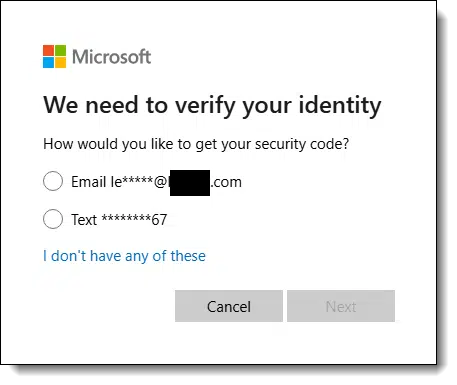 Verify your identity.