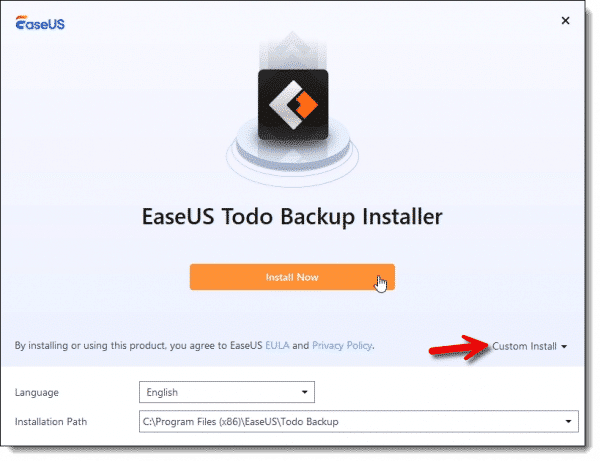 EaseUS Todo Installer.