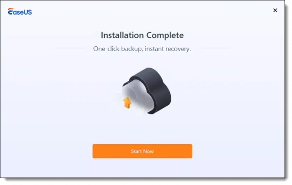 EaseUS Todo Setup Complete.