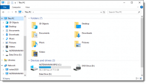 Windows 10 File Explorer.