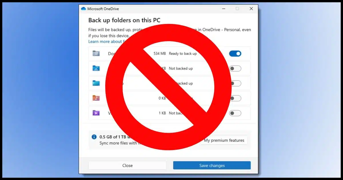 OneDrive Backup: Just say no.