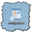 Wordpad shortcut.