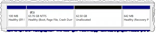 New Unallocated partition.